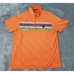 Ping Collection Mens Orange Quarter Zip Golf Polo Shirt Dress Your Best Size 105